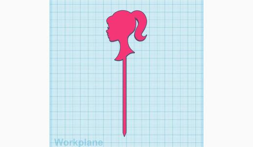 Barbie Doll Head Cake Topper or Hair Accessory