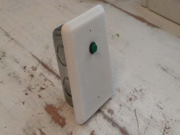 Parametric wall switch plate and box for mounting circuits on a 10x5cm electrical box