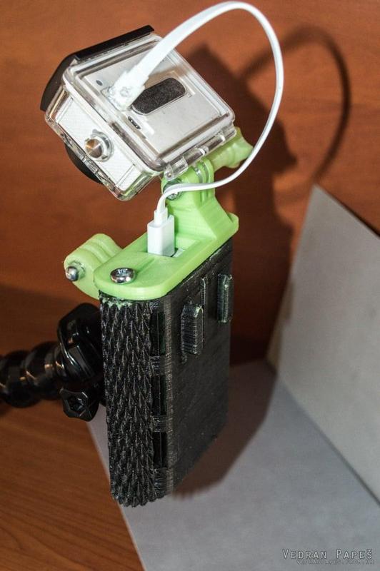 Xiaomi 10000 mAh powerbank case for Xiaomi Yi, GoPro and similar cameras