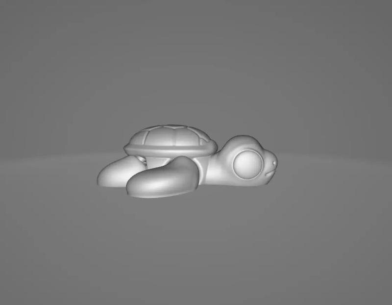 flexi turtle keychain