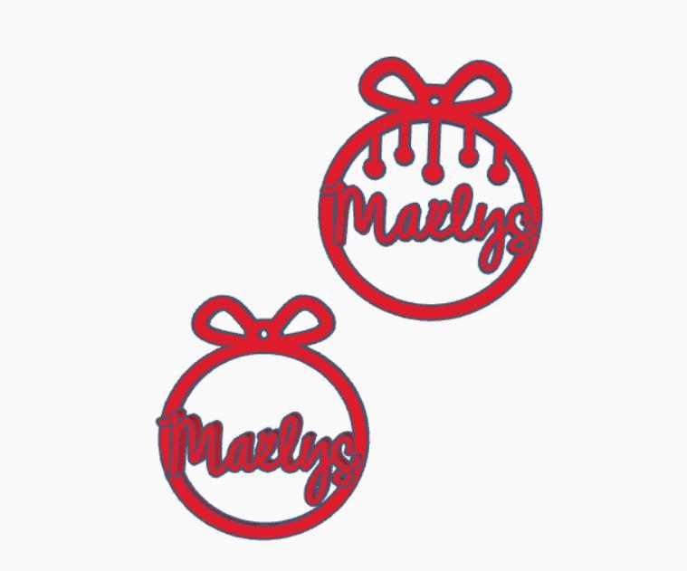 2 maelys christmas baubles