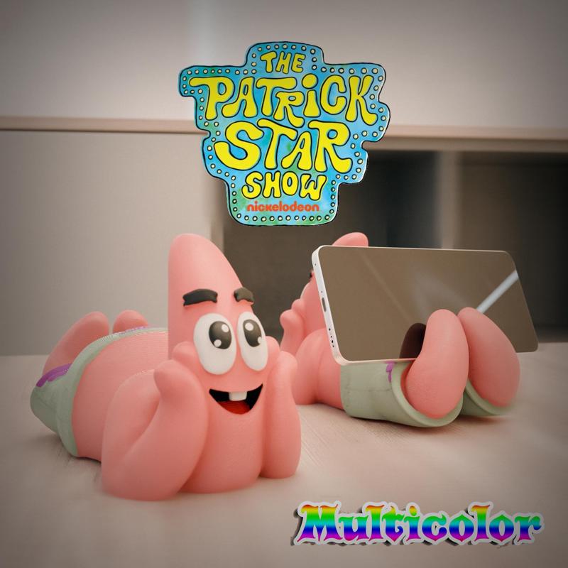 Patrick Star Multicolor Phone Stand