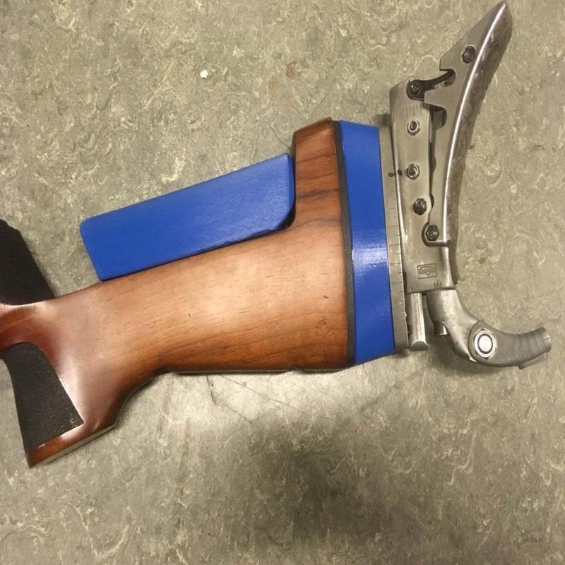 Anschutz 1907 butt plate extension - 39mm extender / 20 degree angled