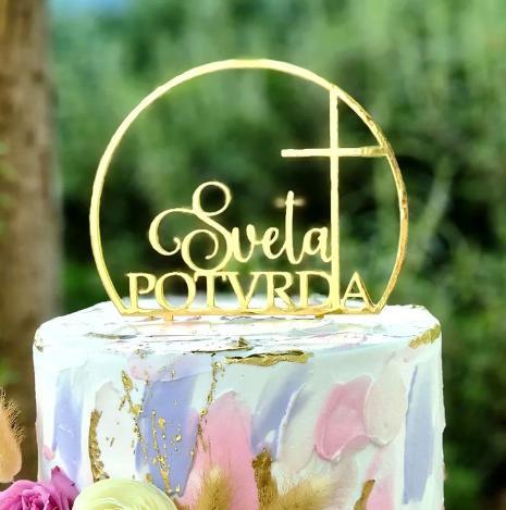 Cake topper confirmation sveta potvrda