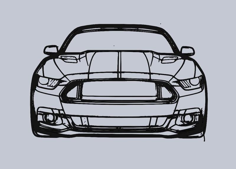 Ford Mustang silhouette