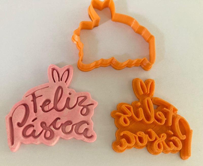 Cortador e Marcador "Feliz Páscoa"  - "Happy Easter" Cutter & Stamp – Make Your Creations Even More Special!