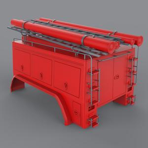 AC-40 TANKER FOR URAL 375 FIRE TRUCK - HIGHPOLY FULL MODEL 1/10