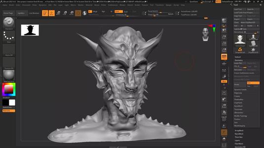 3D Creature demon head