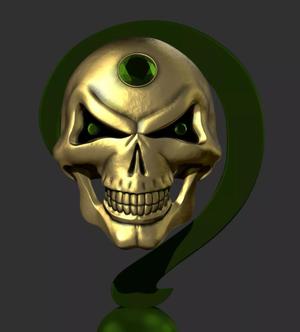 Riddler Skull Cane Prop