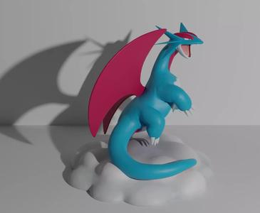 Salamence pokemon 3D print model