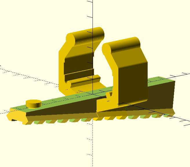 Bipod Adapter and Accessory Mount for Baikal MP 61 Inclined 7 MOA