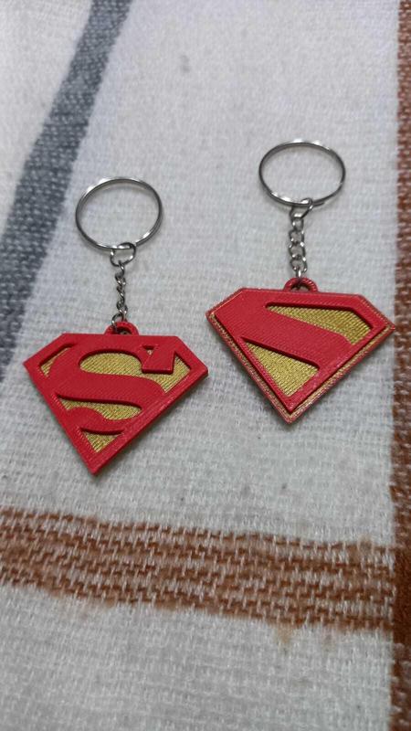 New and classic Superman keychain logo