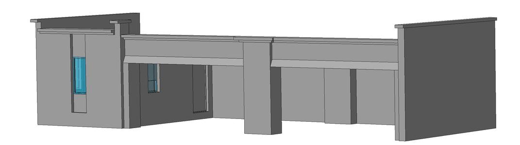 Typical design of a pavilion for a bus station
