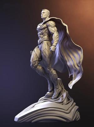 3D Printed Superman Sculpture and Figure