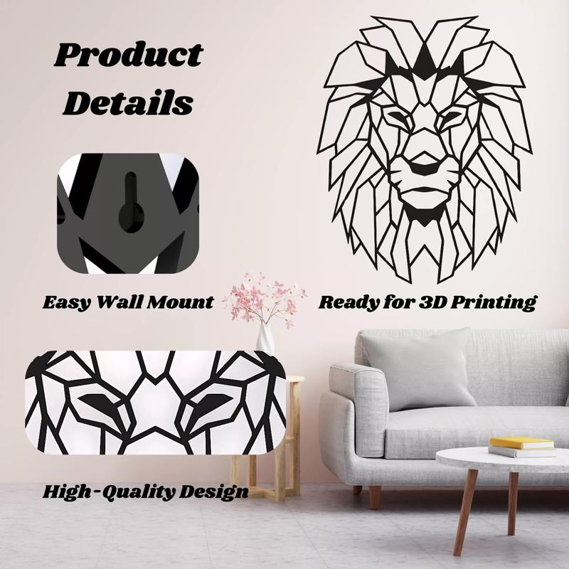 Lion Wall Art - 3D