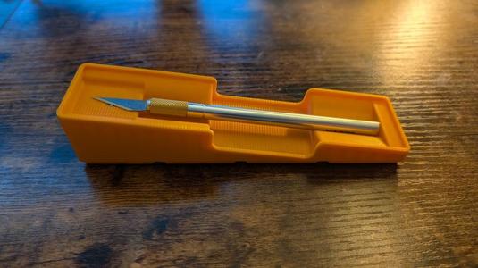 Gridfinity - Magnetic Xacto Holder 1x4 - Easy Access