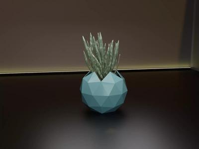 Icosphere pot flower planter