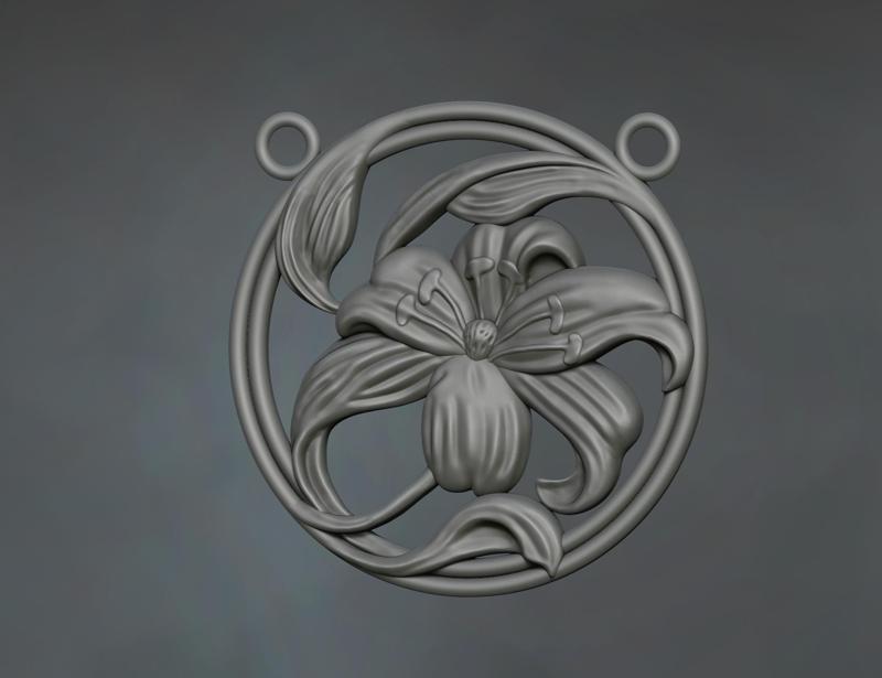 Flower pendant jewelry locket