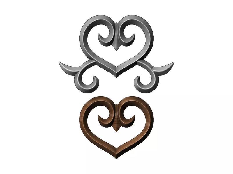 Floral pattern onlay relief