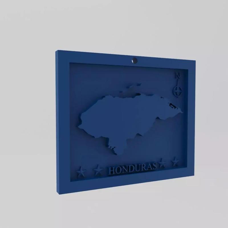 Honduras Map 3d Print Model