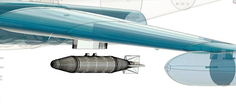 BLU-27 Napalm Bomb and Rack - For Ctrl_Plane B-57B Twin 40mm EDF Jet