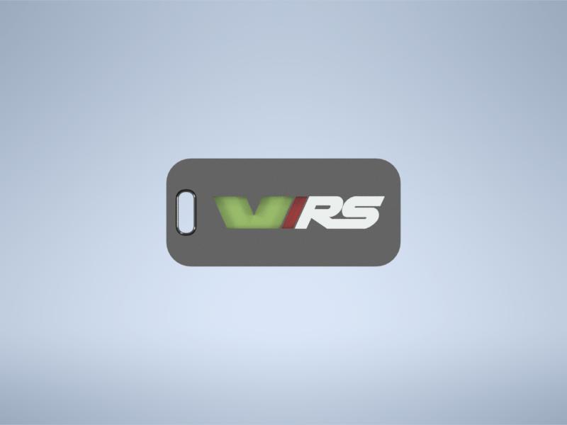 Skoda Škoda vRS V RS logo emblem keychain keyring