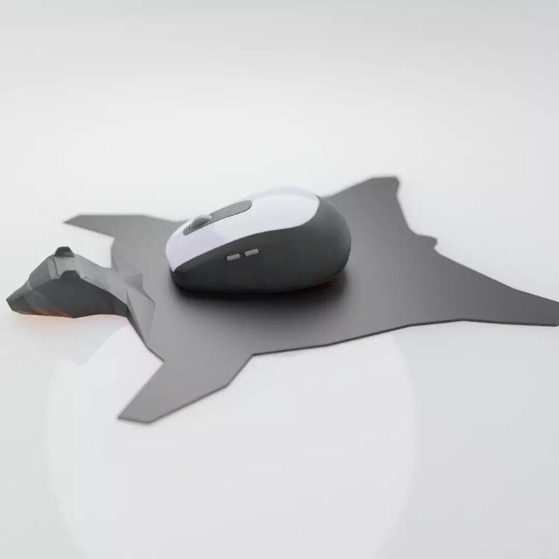 Travel mouse pad - bear skin rug