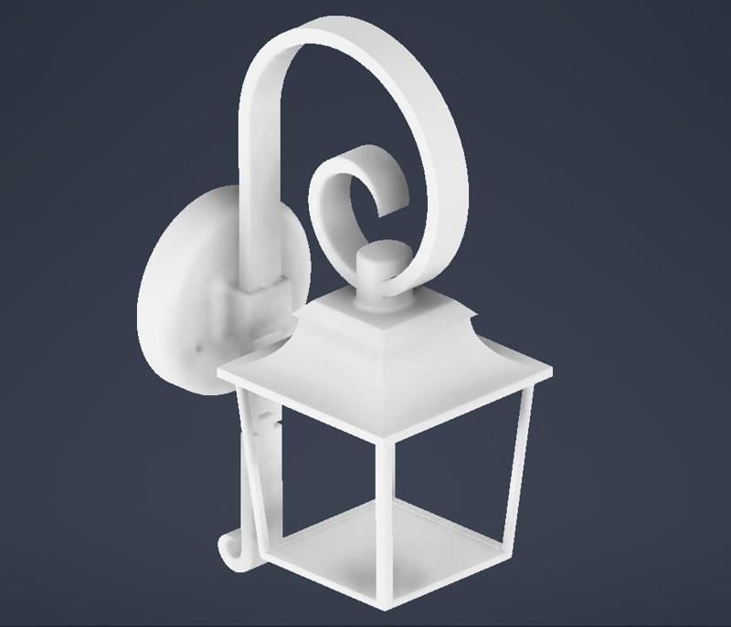 French Street Lamp - 7 parts printing