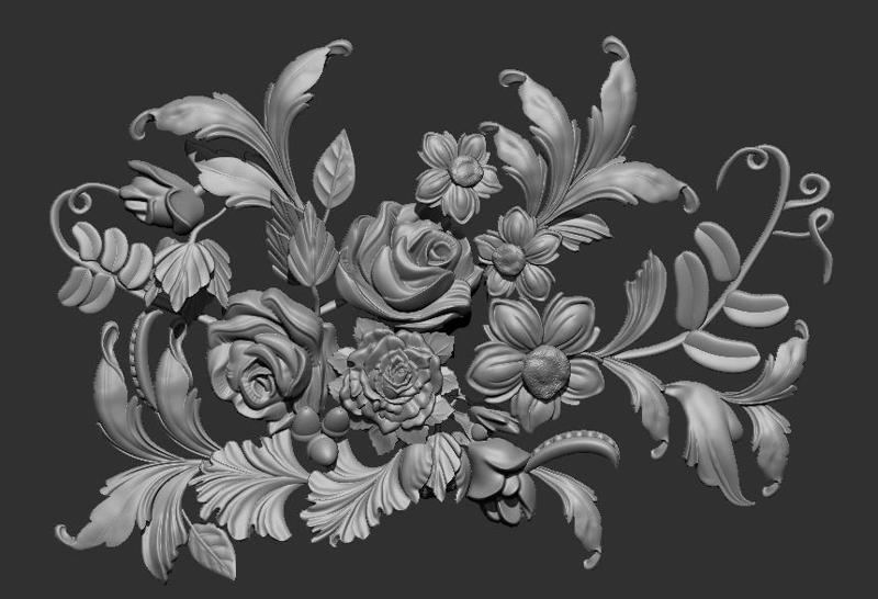 wall relief flowers - decoration