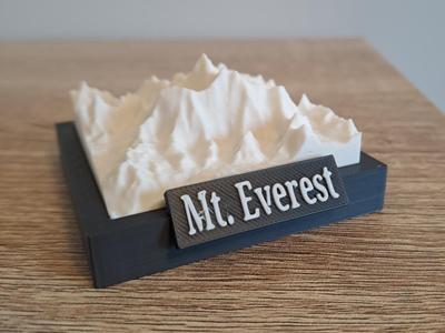 Mt. Everest Topographic Map 3d Model Mount Everest