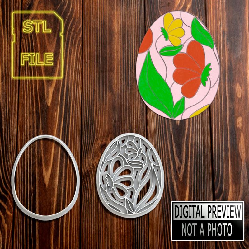 CORTANTE DE GALLETAS - HUEVO DE PASCUA PARA COLOREAR