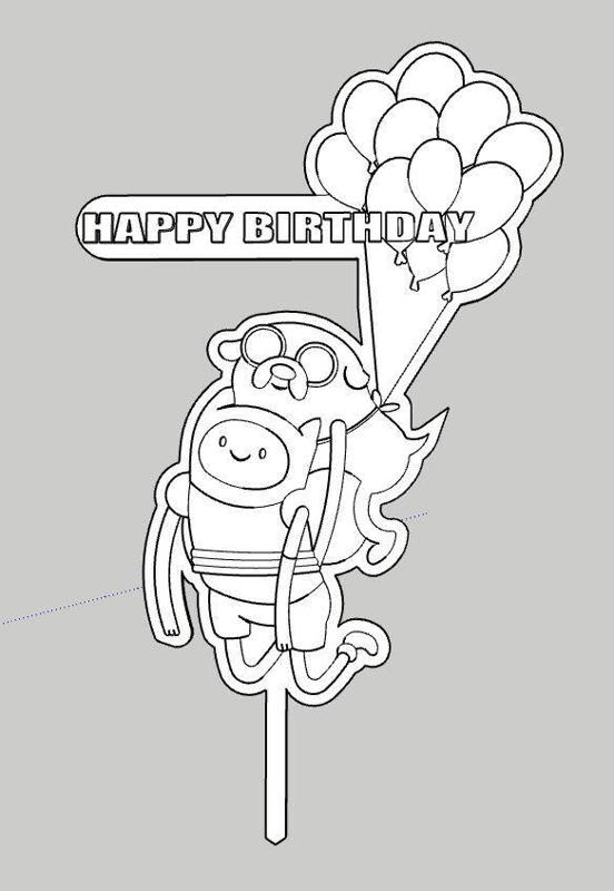 Adventure Time birthday cake topper - Adventure Time