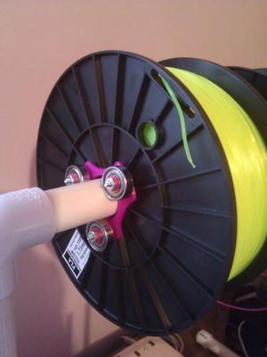Filament spool hub for PVC