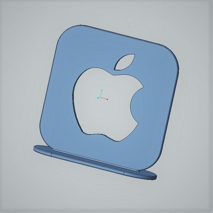 Apple logo desk