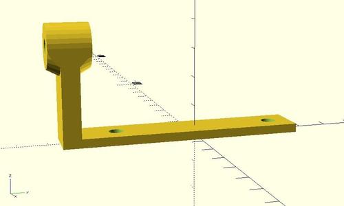 Kossel Mini Extruder to Kossel 800 spacer with feeding tube