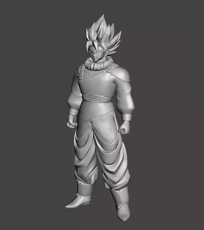 Son Goku Yadrat Super Saiyan 3D Model