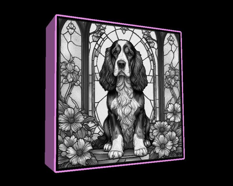 Lightbox English Cocker Spaniel lithophane