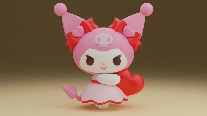 Kuromi sanrio valentine figure