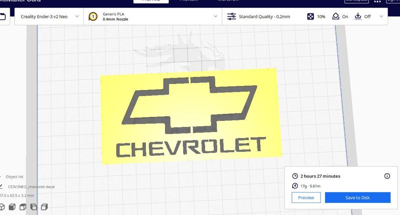 Chevrolet Decal