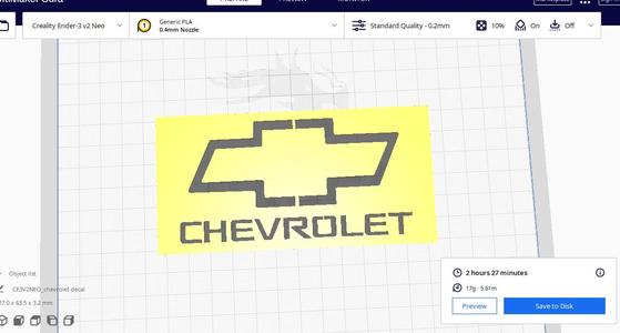 Chevrolet Decal