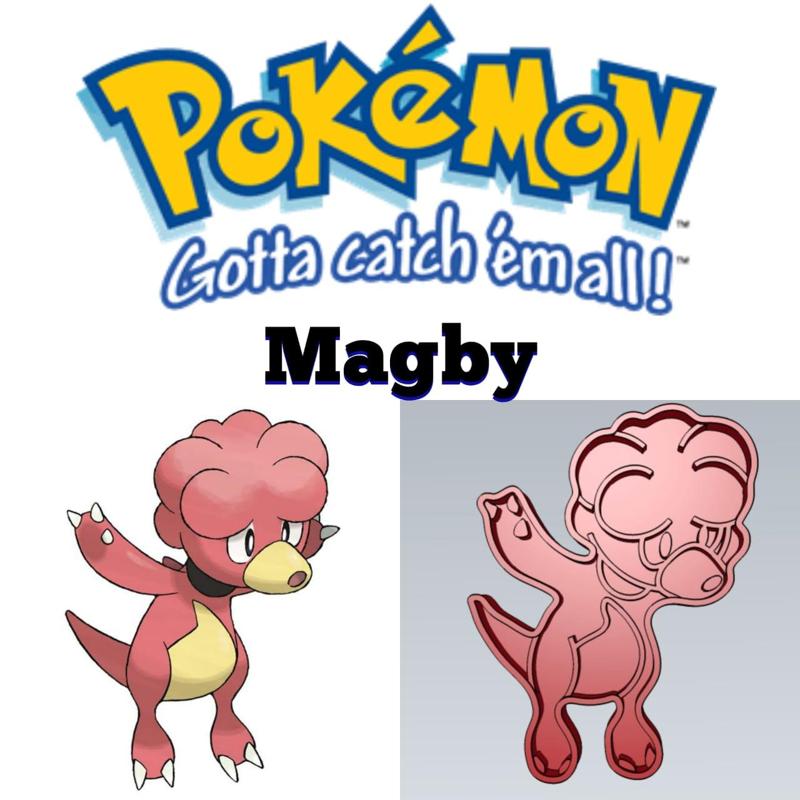 AMAZING POKEMON Magby COOKIE CUTTER STAMP CAKE DECORATING