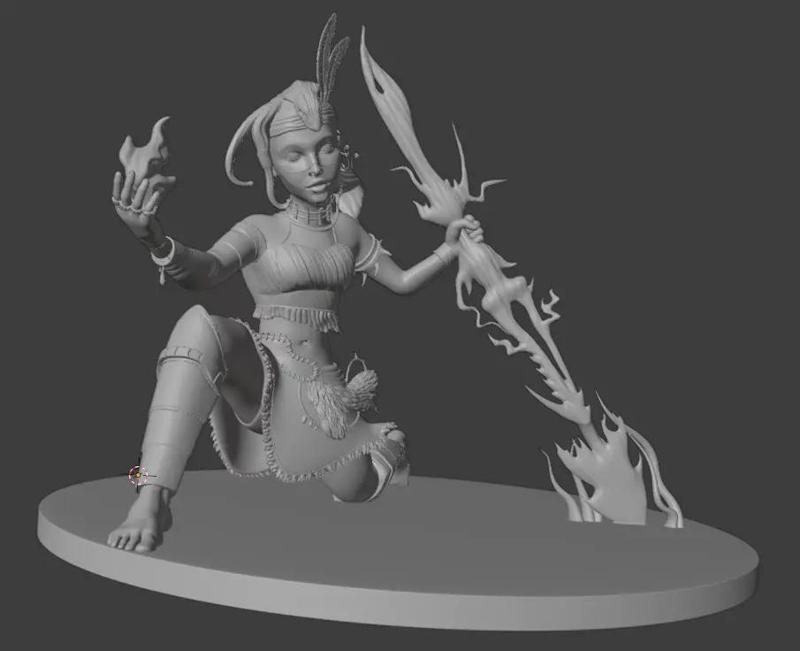 Thunder woman holding sword SI Swag