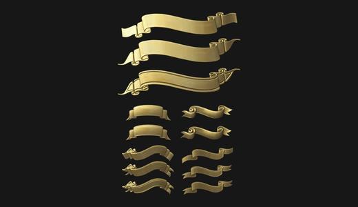 Ribbon Set 3D Model