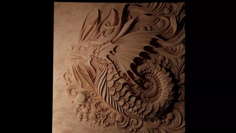 Portuguese Man of War CNC 3d Print High Relief Sand Casting