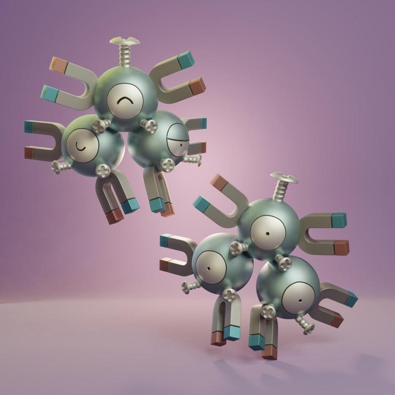 Pokemon - Magneton with 2 poses