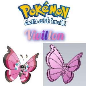 AMAZING POKEMON Vivillon COOKIE CUTTER STAMP CAKE DECORATING