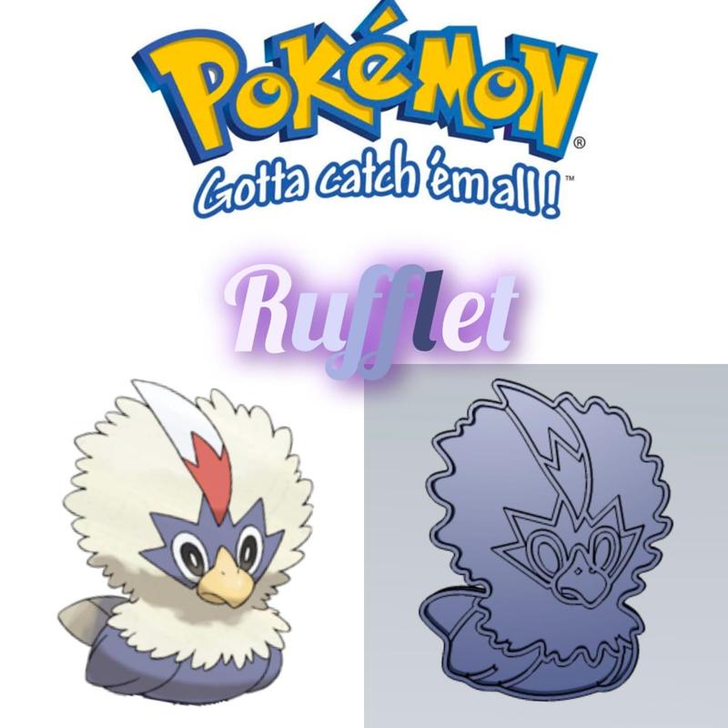AMAZING POKEMON rufflet COOKIE CUTTER STAMP CAKE DECORATING