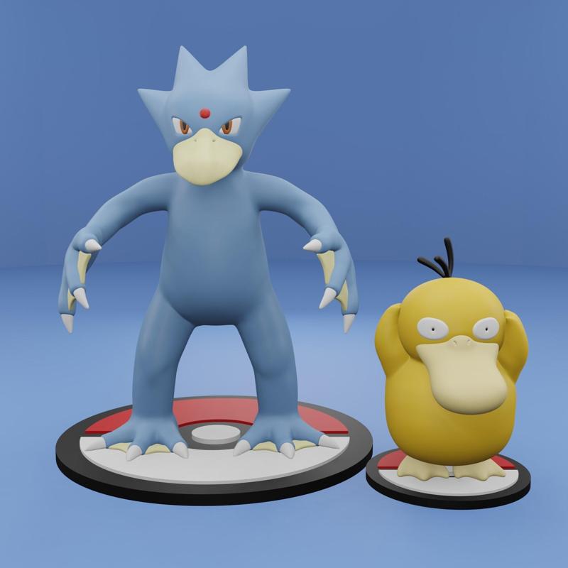 Pokemon No. 054, 055 Psyduck, Golduck