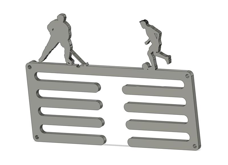Medal wall hanger Hockey and Soccer player