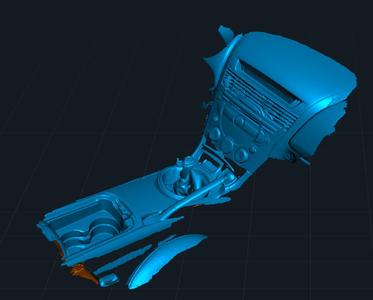 Mazda RX-8 3D scan - middle console